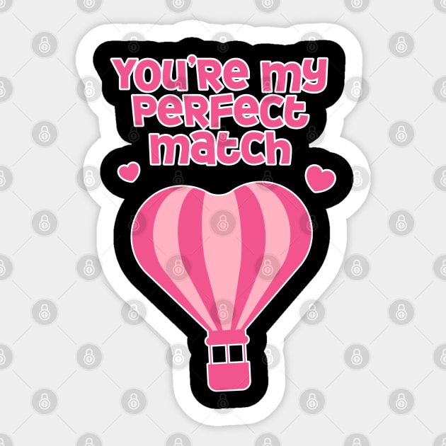 Perfect Match Cute Valentines Day Design Sticker by TurnEffect